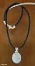 Leather necklace, 'Indonesian Shield'