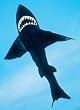 7-ft. Black Nylon Shark Kite