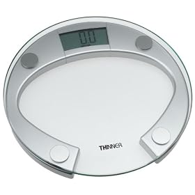Thinner Scale by Conair TH301 Round Glass Scale, Silver