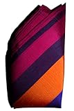 IMAGE OF Merlin Stripes Silk Pocket Square, 100% Silk - by Royal Silk