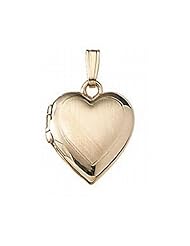 Solid 14K Yellow Gold Small Heart Locket 1/2 inch x 1/2 inch Solid 14K Yellow Gold