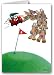 Coming In For A Landing Christmas card - Golf 12 cards/ 13 envelopes