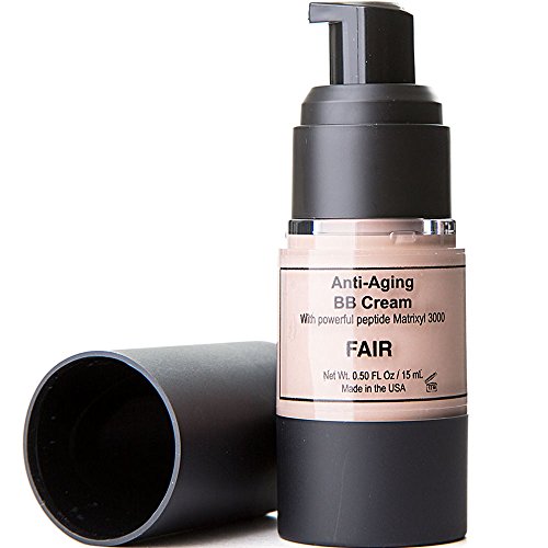BB Cream Makeup For Face With Anti Aging Peptide Matrixyl 3000 - Best For Fair, Light, Medium & Tan Skin - Perfect For Sensitive, Combination, Oily & Acne Suffers - Fair