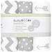 Changing Pad Cover Set | Cradle Bassinet Sheets/Change Table Covers for Boys & Girls | Super Soft 100% Jersey Knit Cotton | Grey and White | 150 GSM | 3 Pack