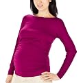 Liz Lange&reg; Boatneck Shirred Long Sleeve Tee - Pink