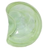 Colorful Recycled Art Glass Fern Green Pinch Bowl 11.75D by Traders and Company