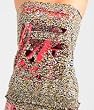 Ed Hardy Leopard Print Foil Satin Touch Tube Top