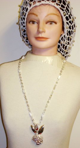 Click here to buy Hand Crocheted White Rayon Cotton Gimp Large Snood Trimmed with Ivory Pearls for Women Offered in....