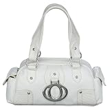 Xhilaration Faux-Crocodile Trim Satchel - Ivory (Large)