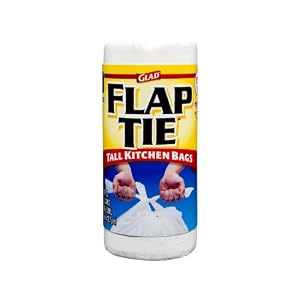 Glad Tall Kitchen Flap-Tie Trash Bags, 13 Gallon, 40 Count