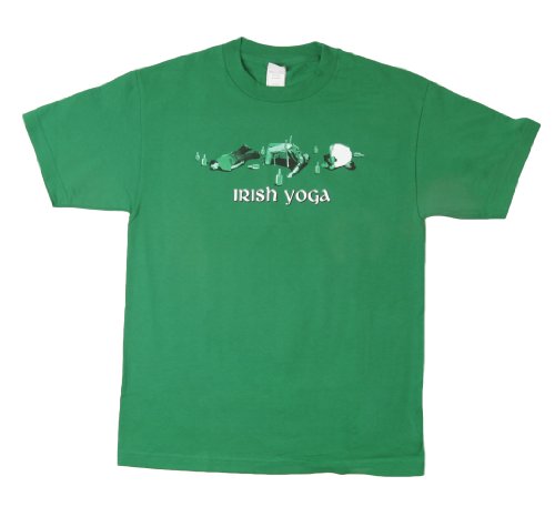 Funny Irish Yoga T-shirt St. Patrick's Day Tee Green - Med