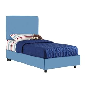 Aaron'S Full Kids Bed By Skyline Furniture In Gazebo Light Blue Cotton by Skyline Furniture