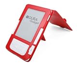 DURAGADGET Red Flip top leather case for Amazon Kindle 6 Kindle Wireless Reading Device / Kindle 2 with easy read stand including  Screen protector and cleaning cloth