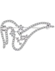 Sterling Silver C.Z. Diamond Pin Brooch