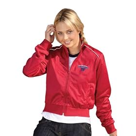New York Giants Super Bowl XLII Champions Ladies Red Track Jacket