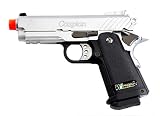 TSD Tactical/WE Airsoft Full Metal Silver 1911 Gas Blowback with Silver 3.8 Slide and Caspian Trademark