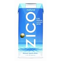 ZICO Pure Premium Coconut Water, Natural, 11.2-Ounce Tetra Paks (Pack of 12)