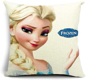 Frozen Disney 3d Cartoon Movie Zippered Pillow Cases 18"x 18" Cotton Linen Decorative Throw Pillow Throw Pillow Case, Pillowcase