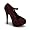 Bordello By Pleaser Women's Teeze-07L Platform Pump,Red/Black Lace,6 M US