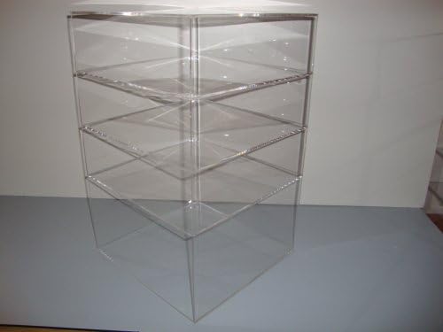 Marketing Holders 4 Tier Retail Display Case Plexiglass Showcase Counter Cabinet Retail Store Display Holder Multi…