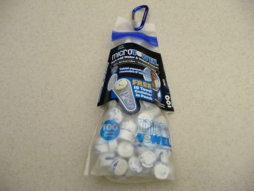 100 Pack of New Micro Towel Compressed Tablets Cloth Reusable Biodegradable 8x10