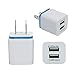 eBerry Dual USB Wall Charger,12 Watt for Apple and Android Devices (Blue)