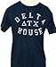 Animal House Movie Delta House Fraternity Logo Men's Navy Blue Vintage T-shirt