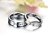 U2U Jewelry Steel 0102 Clear CZ Couples Engagement Wedding Bands Rings For Men Women