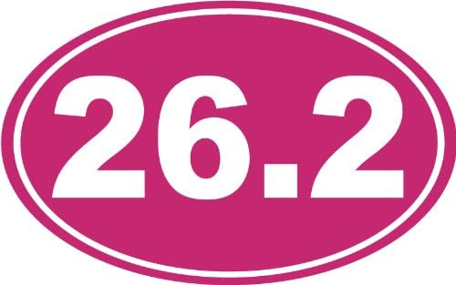 DecalgeekFull Marathon 26.2 Car Decal Window Sticker Pink