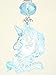 Dreamy Light Turquoise Blue Unicorn with Faceted Glass Ceiling Fan Pull