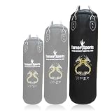 Kick Boxing Punch Bag Filled with Bag mitts & Chain Real Vinyl Black 5ft
