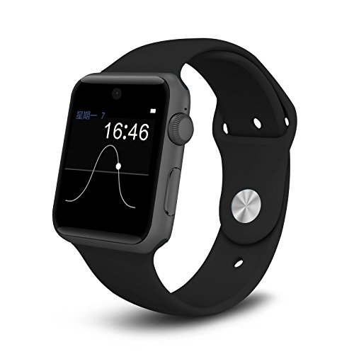 Sunflower DM09 Bluetooth SmartWatch 2.5D ARC HD Screen Support SIM Card Wearable Devices Smartphone Fitness Tracker For IOS Android (black)