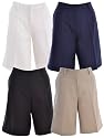 Ashworth Womens Classic Formal Golf Shorts - White - WM61082