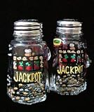 Casino Magic Slots Design - Hand Painted - Salt & Pepper Shakers, 2.5 oz.. Set of 2