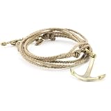 M.Cohen Multi-Wrap With Brass Anchor on Wax Co