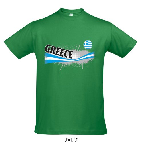 Fanshirt Herren GREECE, Griechenland Ländershirt EM / WM Trikot S-XXL , Kelly green , S