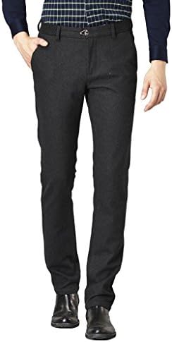 CNCN Men's Fashion Casual Wool Blend Thicken Warmer Long Pant Grey Size 33