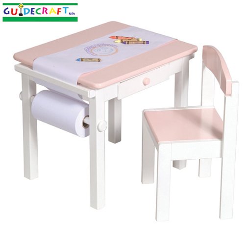 Guidecraft Art Table And Chair Set - Pink Guidecraft Art Table And Chair Set - Pink