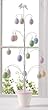 Pack of 2 Decorative Spring Pastel Easter Egg Potted Wire Trees 18"