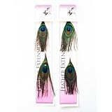 Feather Hair Extension 4 Swarovski Rinestone Peacock Feathers