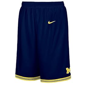 Michigan Wolverines Youth NCAA Screen Printed Replica Basketball Shorts By Nike Team Sports