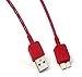 SOSAM Fashion Braided Fabric USB 3.0 Charger Cable for Samsung Galaxy Note 3 (Red)