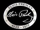IMAGE OF Elvis Presley 1935-1977 Commemorative W/Rhinestones Belt Buckle