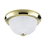Westinghouse One-Light Flush Mount Ceiling Fixture, Polished Brass with Frosted Glass Shade #64318