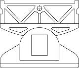 Innenschuh für Sprossen- und Stufenleitern aus Aluminium (ab Baujahr 2005) Holmabmessungen 58 x 25 mm