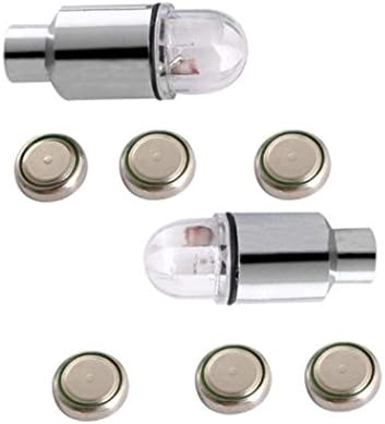 Easybuyus 4 Pcs Blue LED Universal Autos Wheel Tyre Tire Air Valve Stem Cap LED Light Lamp