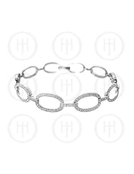Sterling Silver -CZ Micro Pave Tennis Bracelet (BR-1095-S)