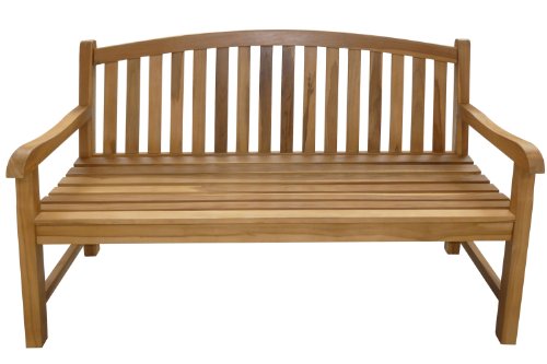 Gartenbank Teakholzbank Modell Brest 3-Sitzer Sitzbank Holzbank Parkbank Massivholz