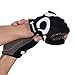 BOODUN Unisex Cycling Gloves, Black & White, Large
