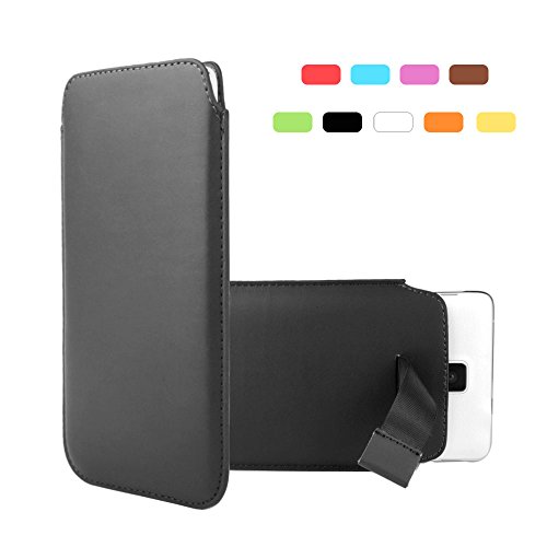 Galaxy Note 4 Case, HESPLUS Premuim PU Leather Pouch Cover with Elastic Pull Strap and Soft Interior Sleeve Case for Galaxy Note 4 Case (black)